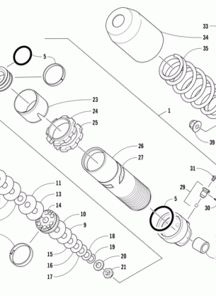 REAR SUSPENSION FRONT ARM SHOCK ABSORBER