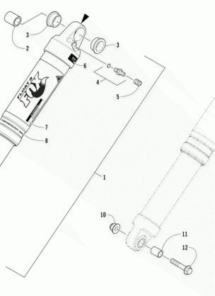 REAR SUSPENSION REAR ARM SHOCK ABSORBER