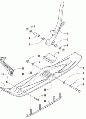 SKI AND SPINDLE ASSEMBLY