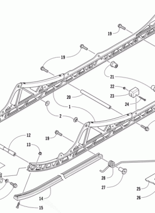 SLIDE RAIL AND TRACK ASSEMBLY