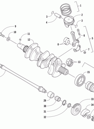 PISTON AND CRANKSHAFT ASSEMBLY