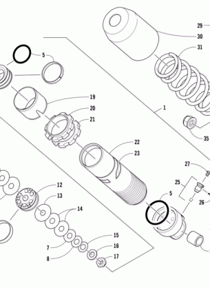 REAR SUSPENSION FRONT ARM SHOCK ABSORBER