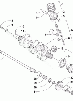 PISTON AND CRANKSHAFT ASSEMBLY