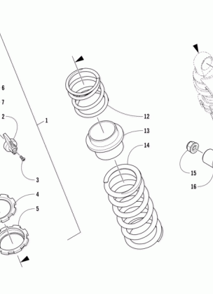 REAR SUSPENSION FRONT ARM SHOCK ABSORBER