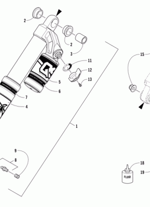 REAR SUSPENSION REAR ARM SHOCK ABSORBER