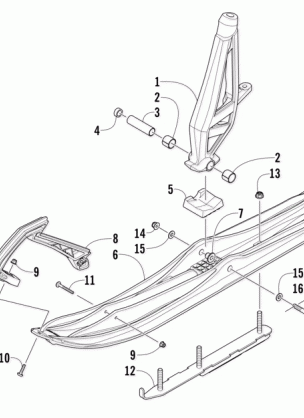 SKI AND SPINDLE ASSEMBLY