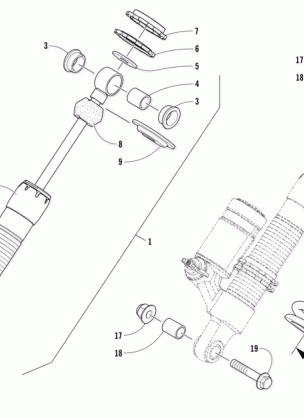 REAR SUSPENSION REAR ARM SHOCK ABSORBER