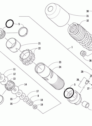 REAR SUSPENSION FRONT ARM SHOCK ABSORBER