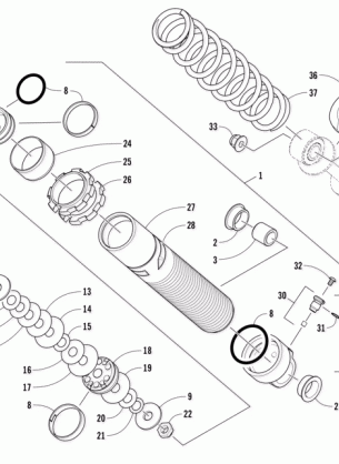 FRONT SUSPENSION SHOCK ABSORBER ASSEMBLY