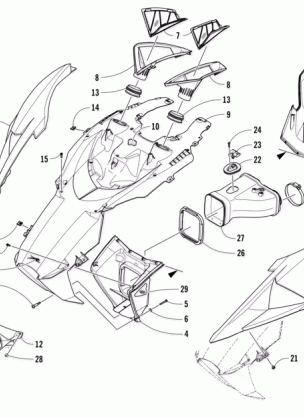 HOOD AND AIR INTAKE ASSEMBLY