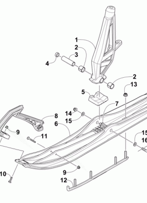 SKI AND SPINDLE ASSEMBLY