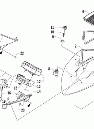 WINDSHIELD AND INSTRUMENTS ASSEMBLIES