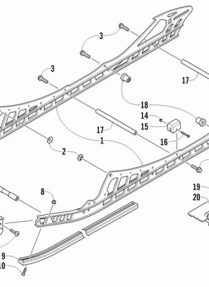 SLIDE RAIL AND TRACK ASSEMBLY