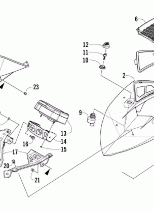 WINDSHIELD AND INSTRUMENTS ASSEMBLIES