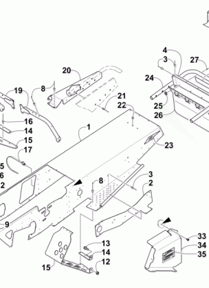 CHASSIS FOOTREST AND REAR BUMPER ASSEMBLY