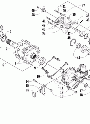 DRIVE TRAIN SHAFT AND BRAKE ASSEMBLIES