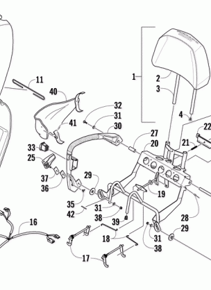 PASSENGER SEAT AND BACKREST ASSEMBLY