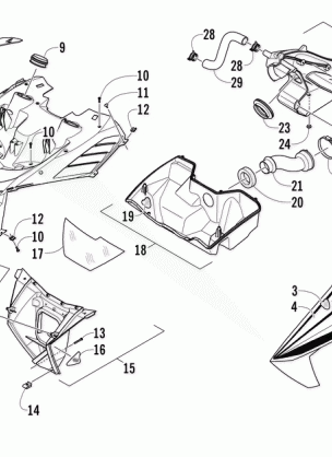 HOOD AND AIR INTAKE ASSEMBLY