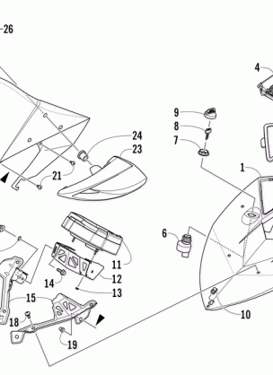 WINDSHIELD AND INSTRUMENTS ASSEMBLIES