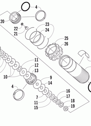 REAR SUSPENSION FRONT ARM SHOCK ABSORBER