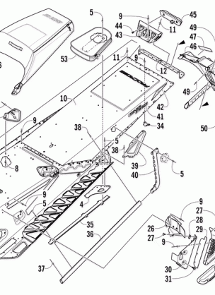 TUNNEL REAR BUMPER AND SNOWFLAP ASSEMBLY