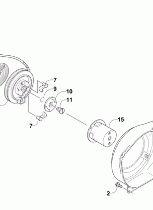 RECOIL STARTER AND AIR SHROUD ASSEMBLY