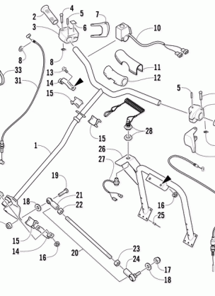 STEERING POST AND TIE ROD ASSEMBLY