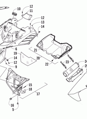 HOOD AND AIR INTAKE ASSEMBLY