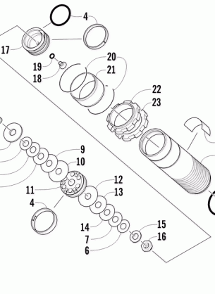 REAR SUSPENSION FRONT ARM SHOCK ABSORBER