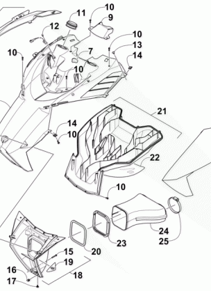 HOOD AND AIR INTAKE ASSEMBLY