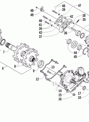 DRIVE TRAIN SHAFT AND BRAKE ASSEMBLIES