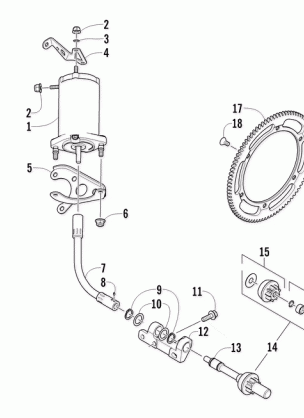 FLEX-DRIVE STARTER MOTOR ASSEMBLY