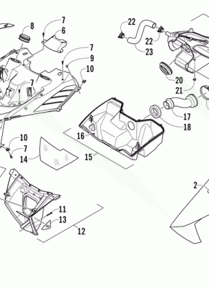 HOOD AND AIR INTAKE ASSEMBLY