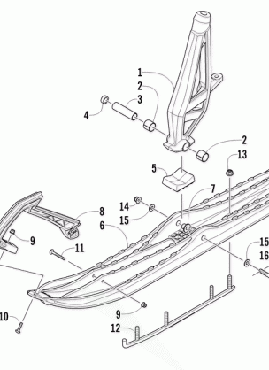 SKI AND SPINDLE ASSEMBLY