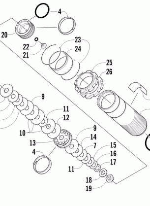 REAR SUSPENSION FRONT ARM SHOCK ABSORBER