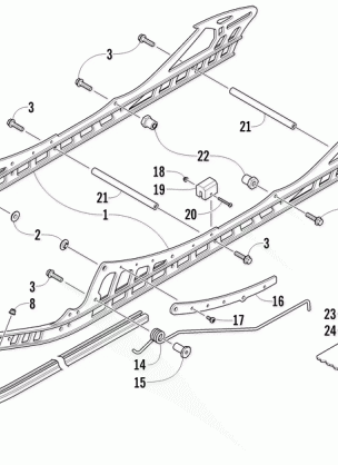 SLIDE RAIL AND TRACK ASSEMBLY