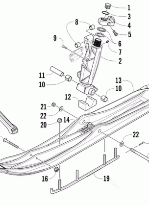 SKI AND SPINDLE ASSEMBLY