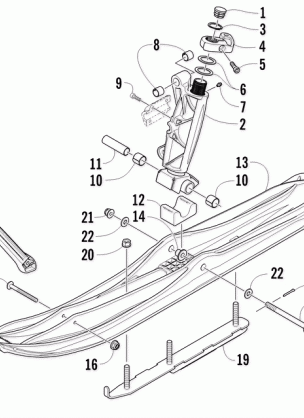 SKI AND SPINDLE ASSEMBLY