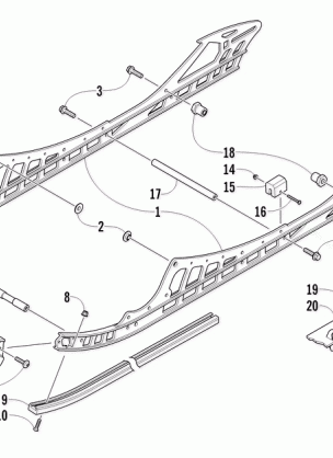 SLIDE RAIL AND TRACK ASSEMBLY