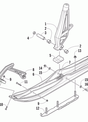 SKI AND SPINDLE ASSEMBLY