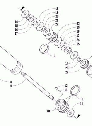 REAR SUSPENSION REAR ARM SHOCK ABSORBER