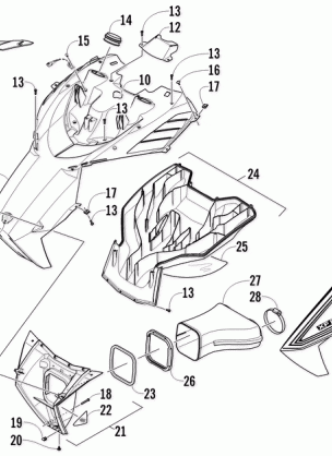 HOOD AND AIR INTAKE ASSEMBLY