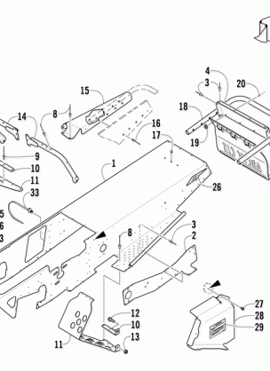 CHASSIS FOOTREST AND REAR BUMPER ASSEMBLY