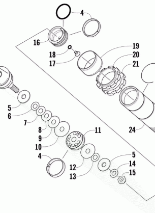 REAR SUSPENSION FRONT ARM SHOCK ABSORBER