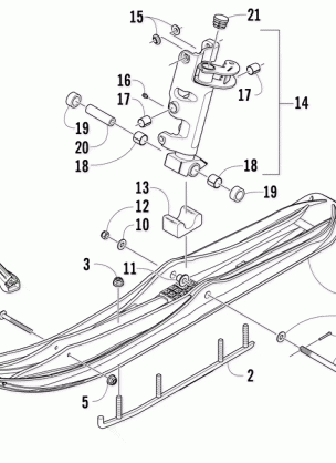 SKI AND SPINDLE ASSEMBLY