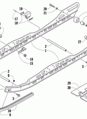 SLIDE RAIL AND TRACK ASSEMBLY