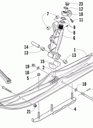 SKI AND SPINDLE ASSEMBLY