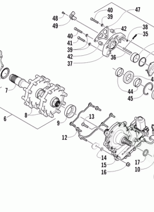 DRIVE TRAIN SHAFT AND BRAKE ASSEMBLIES