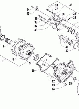 DRIVE TRAIN SHAFT AND BRAKE ASSEMBLIES