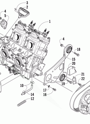 ENGINE AND RELATED PARTS